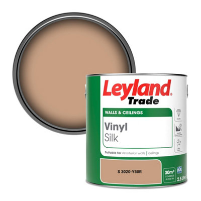 Leyland Trade Vinyl Silk Walls & Ceilings Emulsion Paint (S 3020-Y50R)2.5L from B&Q