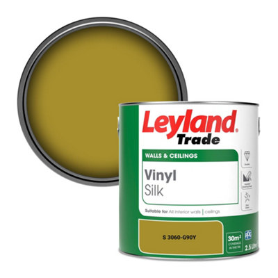 Leyland Trade Vinyl Silk Walls & Ceilings Emulsion Paint (S 3060-G90Y)2.5L from B&Q