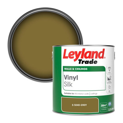 Leyland Trade Vinyl Silk Walls & Ceilings Emulsion Paint (S 5040-G90Y)2.5L from B&Q