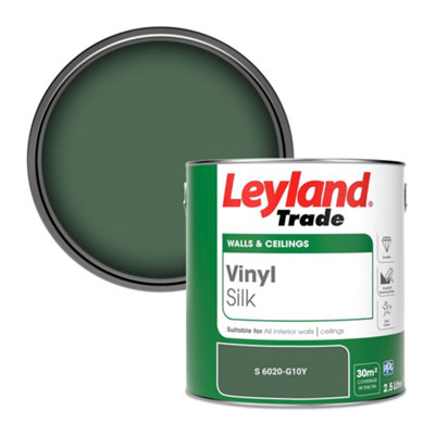 Leyland Trade Vinyl Silk Walls & Ceilings Emulsion Paint (S 6020-G10Y)2.5L from B&Q