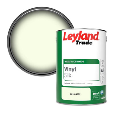 Leyland Trade Vinyl Silk Walls & Ceilings Emulsion Paint (0010-G50Y)5L from B&Q