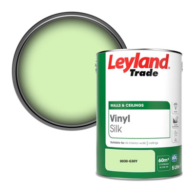 Leyland Trade Vinyl Silk Walls & Ceilings Emulsion Paint (0030-G30Y)5L from B&Q