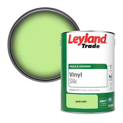 Leyland Trade Vinyl Silk Walls & Ceilings Emulsion Paint (0050-G30Y)5L from B&Q