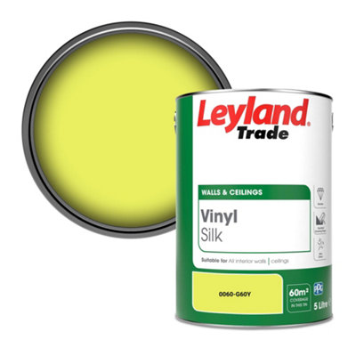 Leyland Trade Vinyl Silk Walls & Ceilings Emulsion Paint (0060-G60Y)5L from B&Q