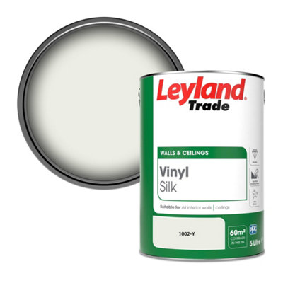 Leyland Trade Vinyl Silk Walls & Ceilings Emulsion Paint (1002-Y)5L from B&Q