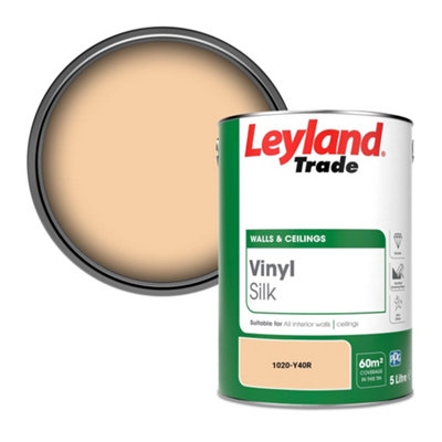 Leyland Trade Vinyl Silk Walls & Ceilings Emulsion Paint (1020-Y40R)5L from B&Q