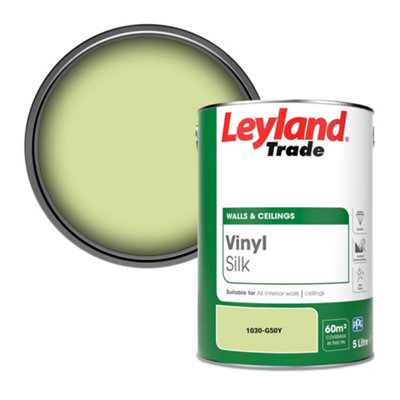 Leyland Trade Vinyl Silk Walls & Ceilings Emulsion Paint (1030-G50Y)5L from B&Q