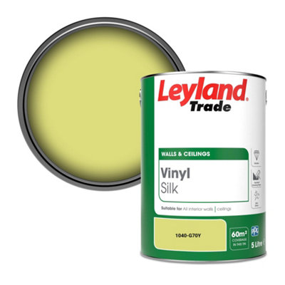 Leyland Trade Vinyl Silk Walls & Ceilings Emulsion Paint (1040-G70Y)5L from B&Q
