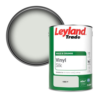 Leyland Trade Vinyl Silk Walls & Ceilings Emulsion Paint (1502-Y)5L from B&Q