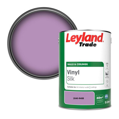 Leyland Trade Vinyl Silk Walls & Ceilings Emulsion Paint (2040-R40B)5L from B&Q
