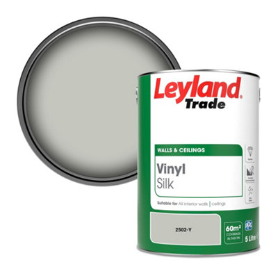 Leyland Trade Vinyl Silk Walls & Ceilings Emulsion Paint (2502-Y)5L from B&Q