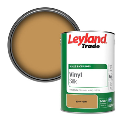 Leyland Trade Vinyl Silk Walls & Ceilings Emulsion Paint (3040-Y20R)5L from B&Q
