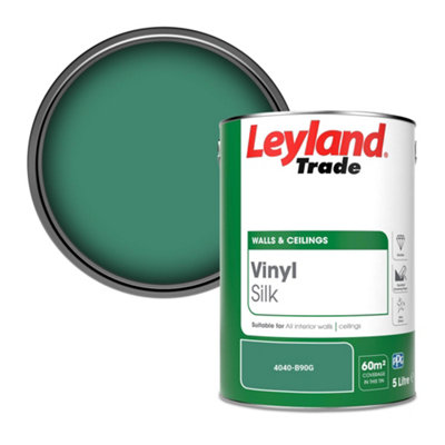 Leyland Trade Vinyl Silk Walls & Ceilings Emulsion Paint (4040-B90G)5L from B&Q
