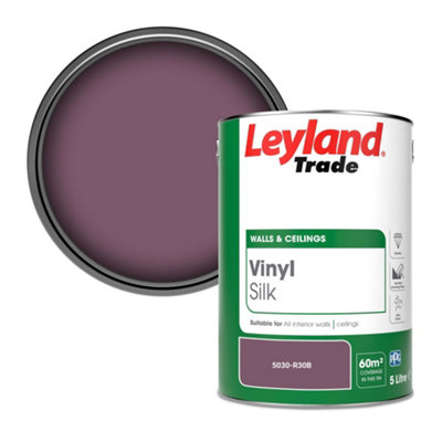 Leyland Trade Vinyl Silk Walls & Ceilings Emulsion Paint (5030-R30B)5L from B&Q