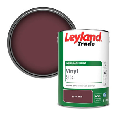 Leyland Trade Vinyl Silk Walls & Ceilings Emulsion Paint (5040-R10B)5L from B&Q