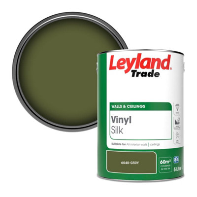 Leyland Trade Vinyl Silk Walls & Ceilings Emulsion Paint (6040-G50Y)5L from B&Q