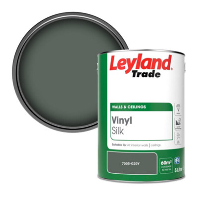 Leyland Trade Vinyl Silk Walls & Ceilings Emulsion Paint (7005-G20Y)5L from B&Q