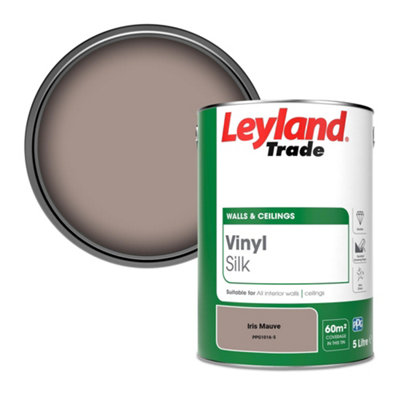 B&Q -  Vinyl Silk Walls & Ceilings Emulsion Paint Iris Mauve (Ppg1016-5)5L