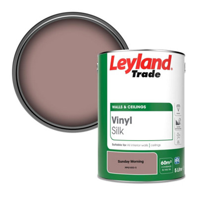 Leyland Trade Vinyl Silk Walls & Ceilings Emulsion Paint Sunday Morning (Ppg1053-5)5L from B&Q