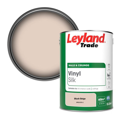 Leyland Trade Vinyl Silk Walls & Ceilings Emulsion Paint Blush Beige (Ppg1070-2)5L from B&Q