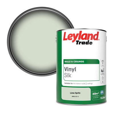 Leyland Trade Vinyl Silk Walls & Ceilings Emulsion Paint Lime Spritz (Ppg1121-2)5L from B&Q