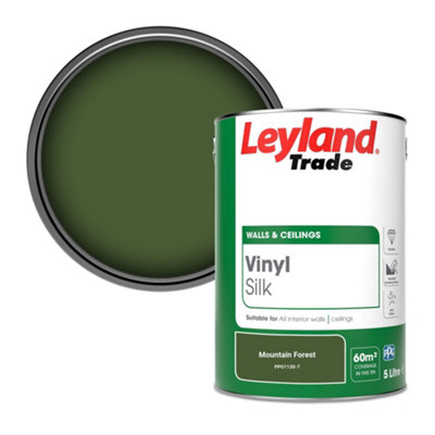 Leyland Trade Vinyl Silk Walls & Ceilings Emulsion Paint Mountain Forest (Ppg1130-7)5L from B&Q