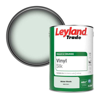 Leyland Trade Vinyl Silk Walls & Ceilings Emulsion Paint Winter Woods (Ppg1134-3)5L from B&Q