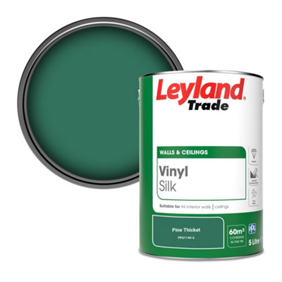 Leyland Trade Vinyl Silk Walls & Ceilings Emulsion Paint Pine Thicket (Ppg1140-6)5L from B&Q
