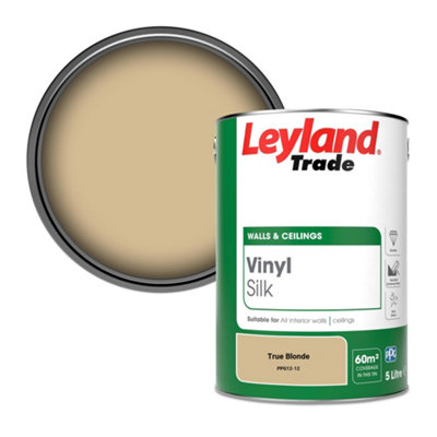 Leyland Trade Vinyl Silk Walls & Ceilings Emulsion Paint True Blonde (Ppg12-12)5L from B&Q