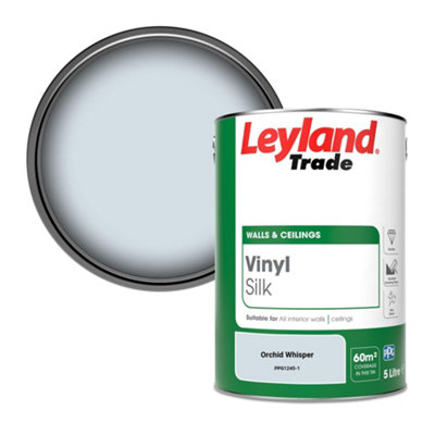 Leyland Trade Vinyl Silk Walls & Ceilings Emulsion Paint Orchid Whisper (Ppg1245-1)5L from B&Q