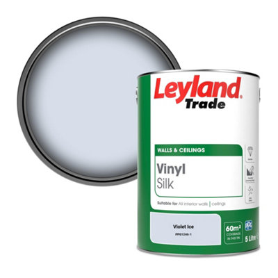 B&Q -  Vinyl Silk Walls & Ceilings Emulsion Paint Violet Ice (Ppg1246-1)5L