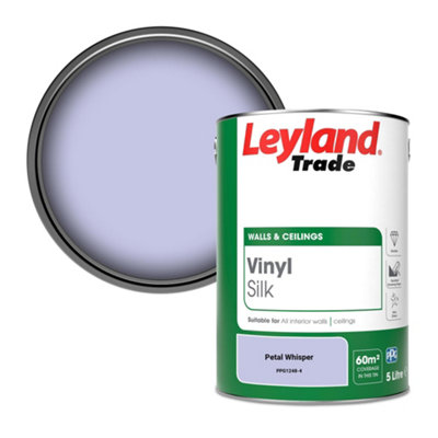Leyland Trade Vinyl Silk Walls & Ceilings Emulsion Paint Petal Whisper (Ppg1248-4)5L from B&Q