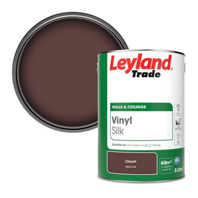 Leyland Trade Vinyl Silk Walls & Ceilings Emulsion Paint Chianti (Ppg13-06)5L from B&Q
