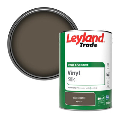 Leyland Trade Vinyl Silk Walls & Ceilings Emulsion Paint Introspective (Ppg15-18)5L from B&Q