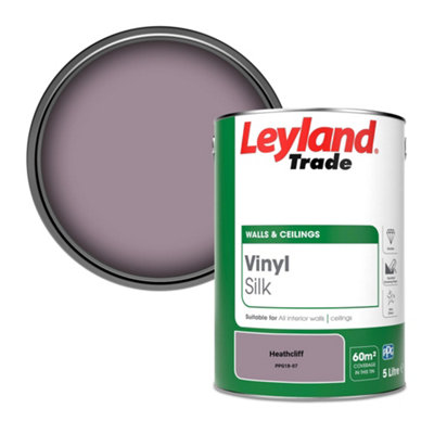Leyland Trade Vinyl Silk Walls & Ceilings Emulsion Paint Heathcliff (Ppg18-07)5L from B&Q