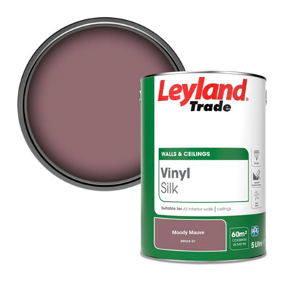 Leyland Trade Vinyl Silk Walls & Ceilings Emulsion Paint Moody Mauve (Ppg18-21)5L from B&Q