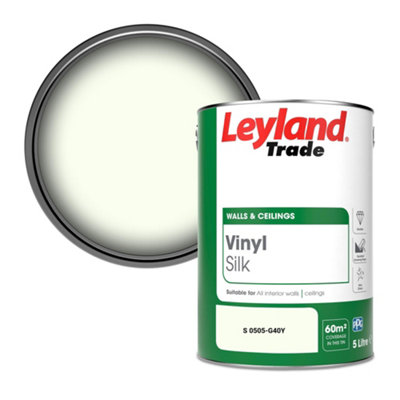 Leyland Trade Vinyl Silk Walls & Ceilings Emulsion Paint (S 0505-G40Y)5L from B&Q