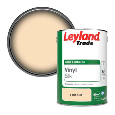 Leyland Trade Vinyl Silk Walls & Ceilings Emulsion Paint (S 0515-Y40R)5L from B&Q
