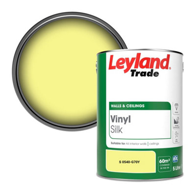 Leyland Trade Vinyl Silk Walls & Ceilings Emulsion Paint (S 0540-G70Y)5L from B&Q