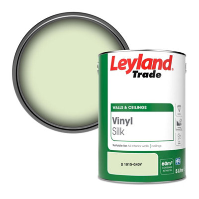 Leyland Trade Vinyl Silk Walls & Ceilings Emulsion Paint (S 1015-G40Y)5L from B&Q