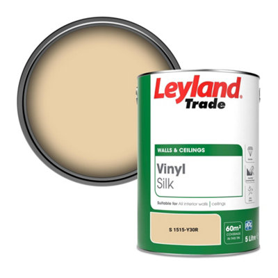 Leyland Trade Vinyl Silk Walls & Ceilings Emulsion Paint (S 1515-Y30R)5L from B&Q