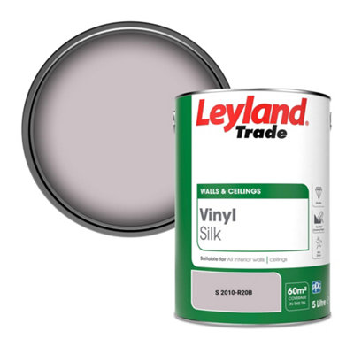 Leyland Trade Vinyl Silk Walls & Ceilings Emulsion Paint (S 2010-R20B)5L from B&Q