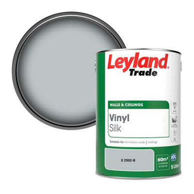 Leyland Trade Vinyl Silk Walls & Ceilings Emulsion Paint (S 2502-B)5L from B&Q