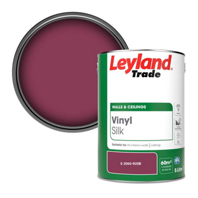 Leyland Trade Vinyl Silk Walls & Ceilings Emulsion Paint (S 3060-R20B)5L from B&Q