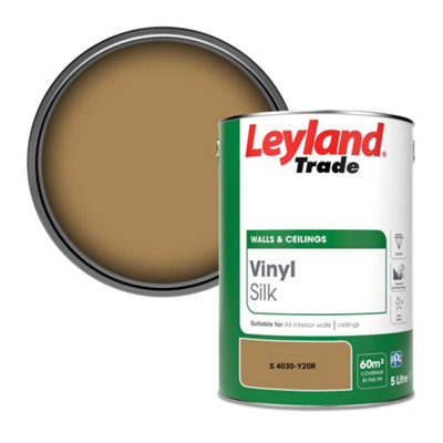 Leyland Trade Vinyl Silk Walls & Ceilings Emulsion Paint (S 4030-Y20R)5L from B&Q