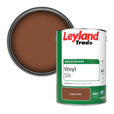 Leyland Trade Vinyl Silk Walls & Ceilings Emulsion Paint (S 5040-Y60R)5L from B&Q