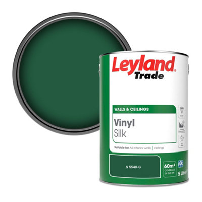 Leyland Trade Vinyl Silk Walls & Ceilings Emulsion Paint (S 5540-G)5L from B&Q