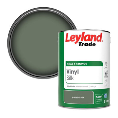 Leyland Trade Vinyl Silk Walls & Ceilings Emulsion Paint (S 6010-G30Y)5L from B&Q