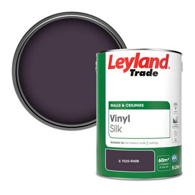 Leyland Trade Vinyl Silk Walls & Ceilings Emulsion Paint (S 7020-R40B)5L from B&Q