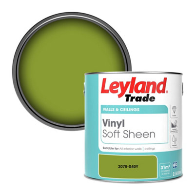 Leyland Trade Vinyl Soft Sheen Walls & Ceilings Emulsion Paint (2070-G40Y)2.5L from B&Q